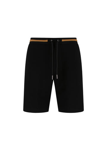 Men's black shorts with drawstring waistband.