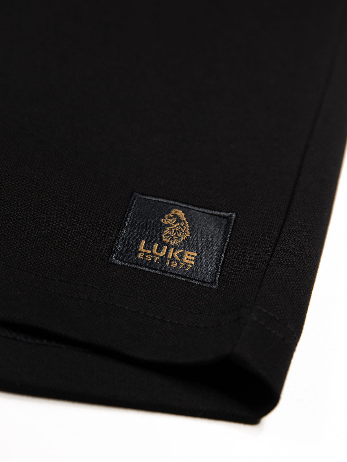 Men's black shorts with drawstring waistband.