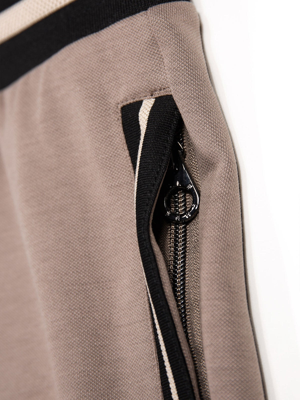 Men's brown shorts with drawstring waistband.