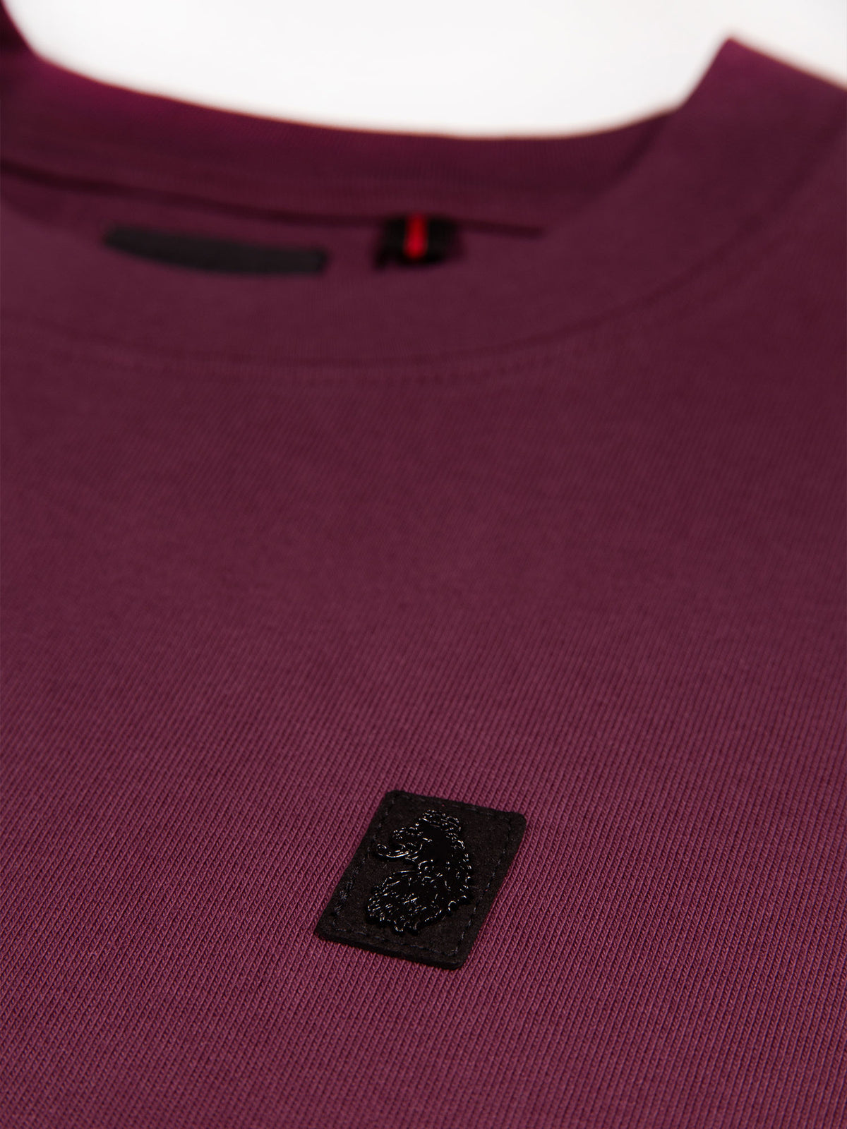 Men's relaxed-fit red t-shirt with crew neck and short sleeves - back view.