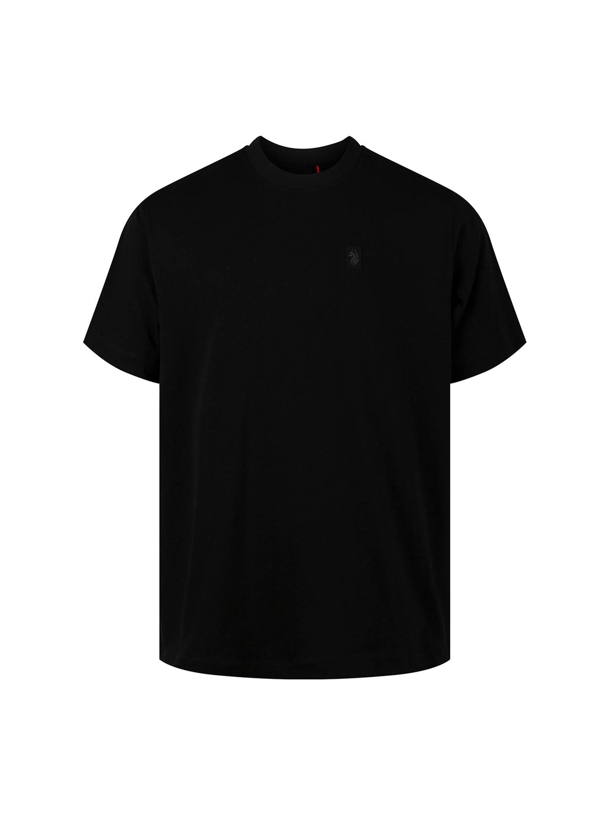 LUKE 1977 Clarke men's relaxed fit cotton t-shirt in black with raised metal lion head