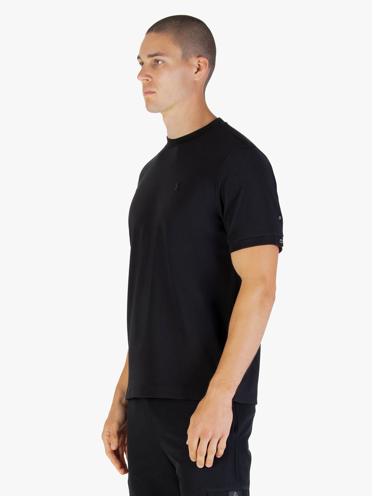 Keswick Ribbed Modal T-shirt - Black