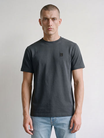 Keswick Ribbed Modal T-Shirt - Charcoal