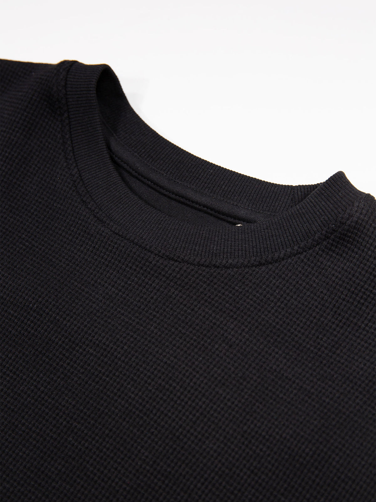 Men's black t-shirt with crew neck and short sleeves - detail view 2.