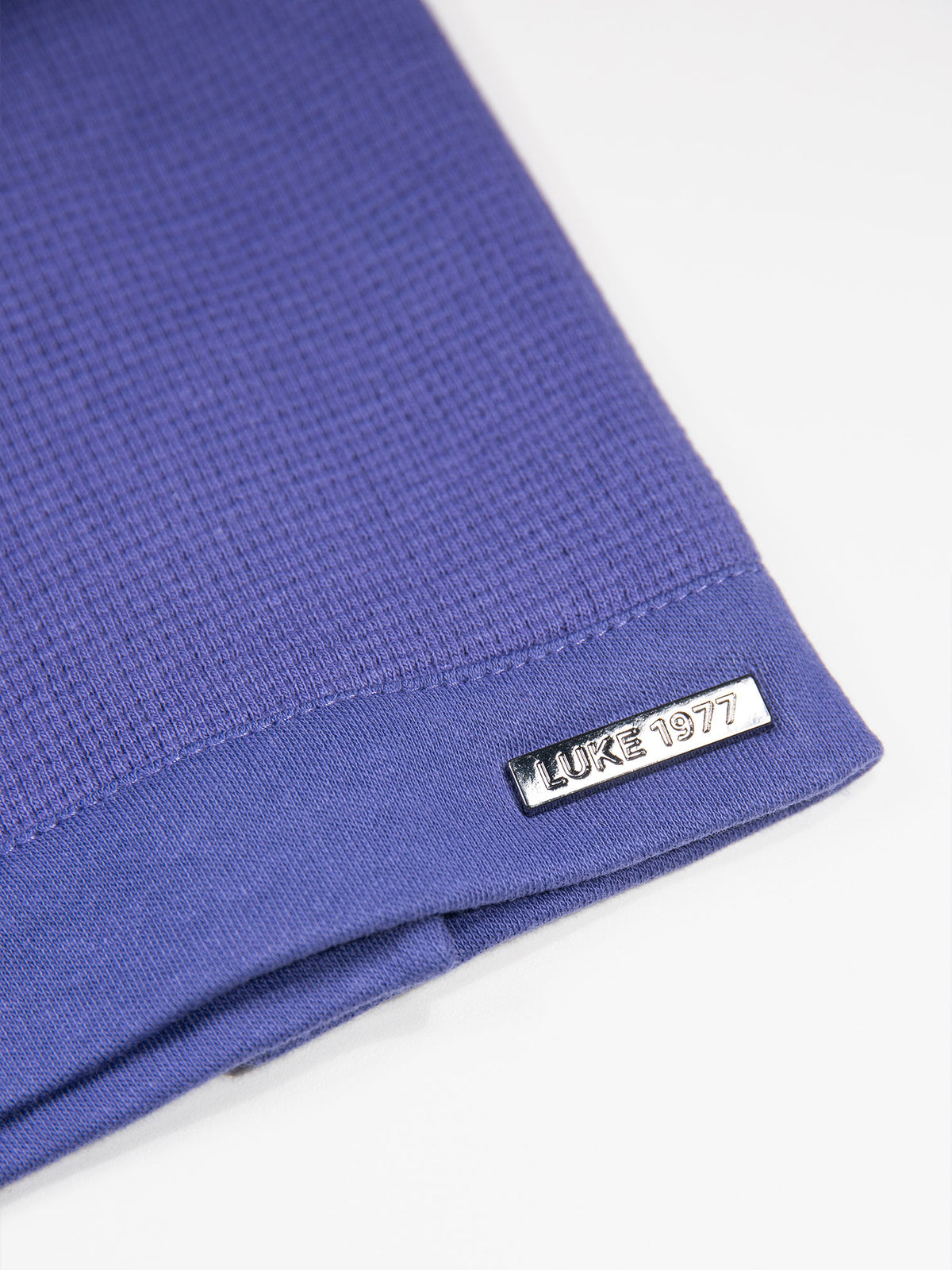 Men's purple t-shirt with crew neck and short sleeves - detail view 2.