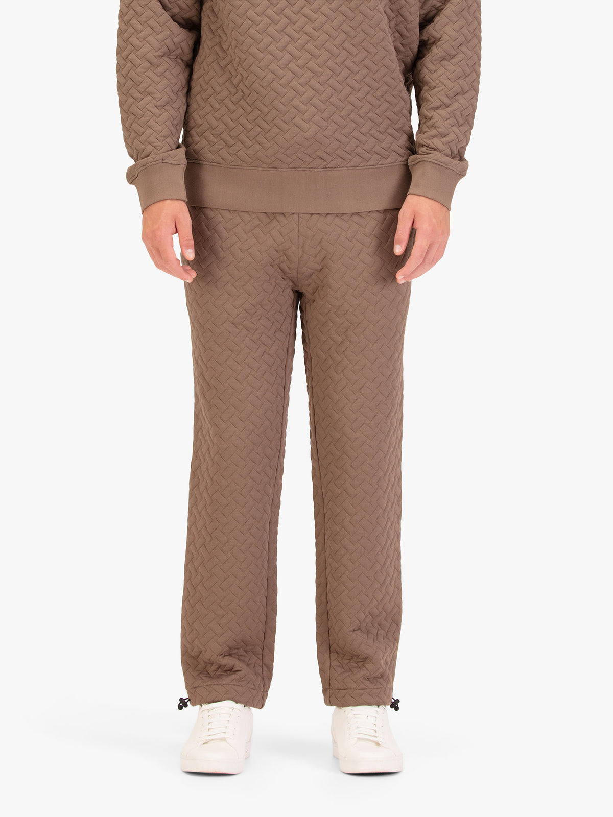 Men's brown joggers.