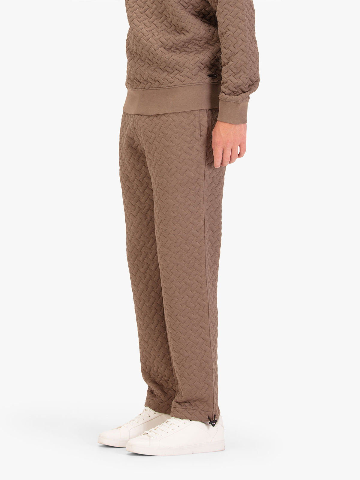 Men's brown joggers.