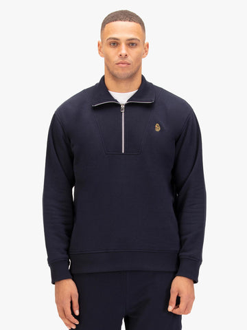 Men's navy sweatshirt.