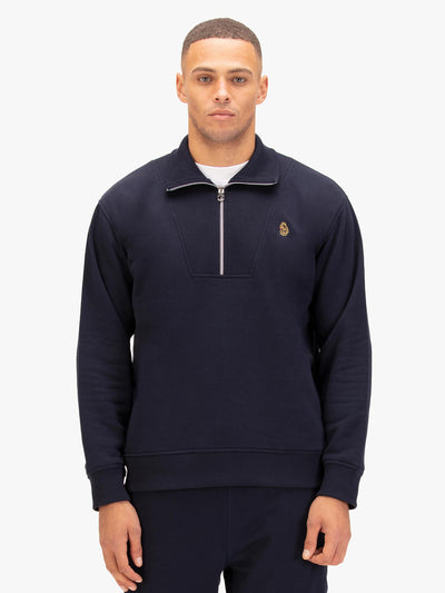 JAN JOSE QUARTER ZIP COLLAR SWEATSHIRT