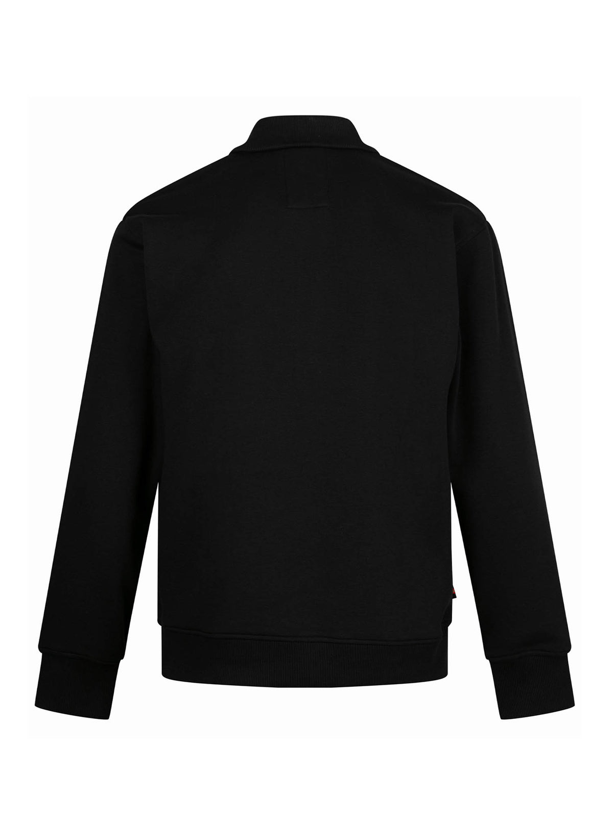 Back of black LUKE 1977 Jan Jose quarter zip collar sweatshirt