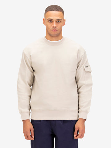 Men's beige sweatshirt.