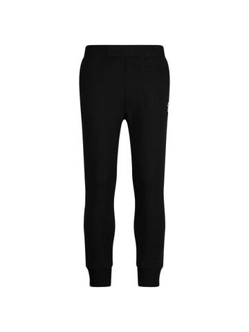 Boy's black joggers with zip and cotton, front view