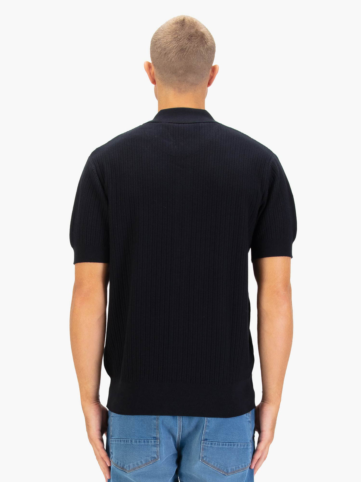 DALWOOD BUTTON THROUGH KNITTED POLO