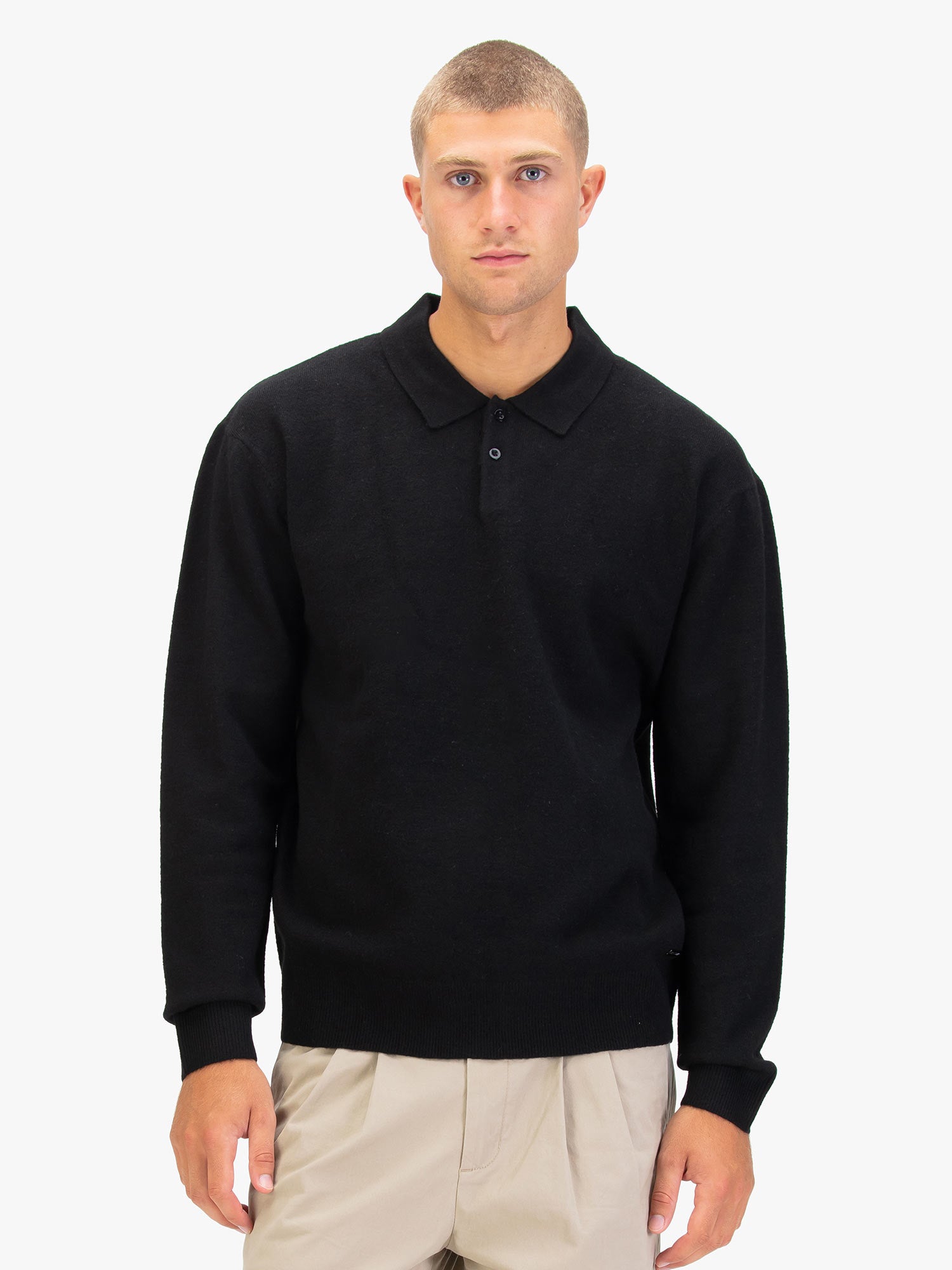 KINGSBRIDGE LONG SLEEVE KNITTED POLO
