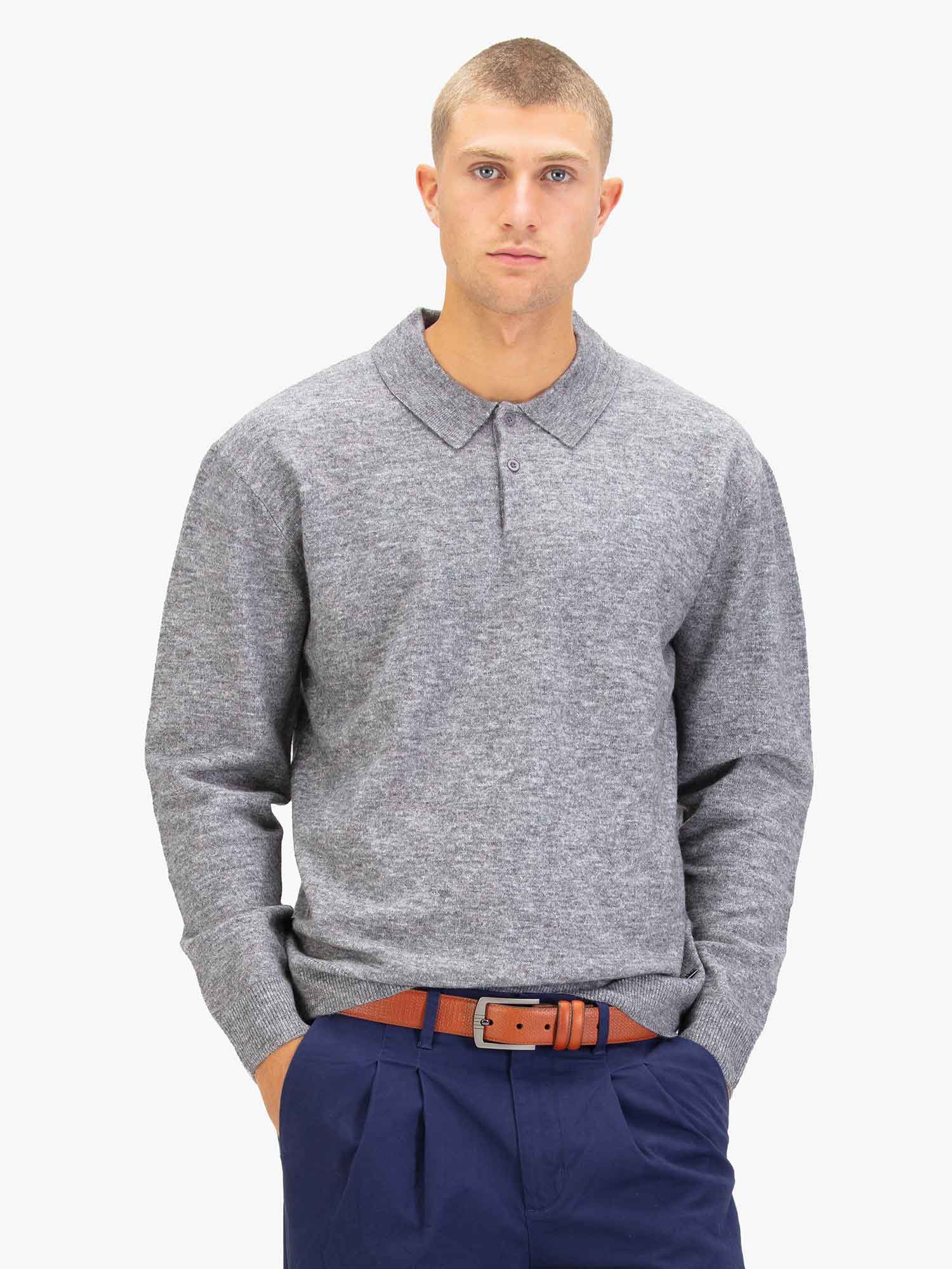 KINGSBRIDGE LONG SLEEVE KNITTED POLO