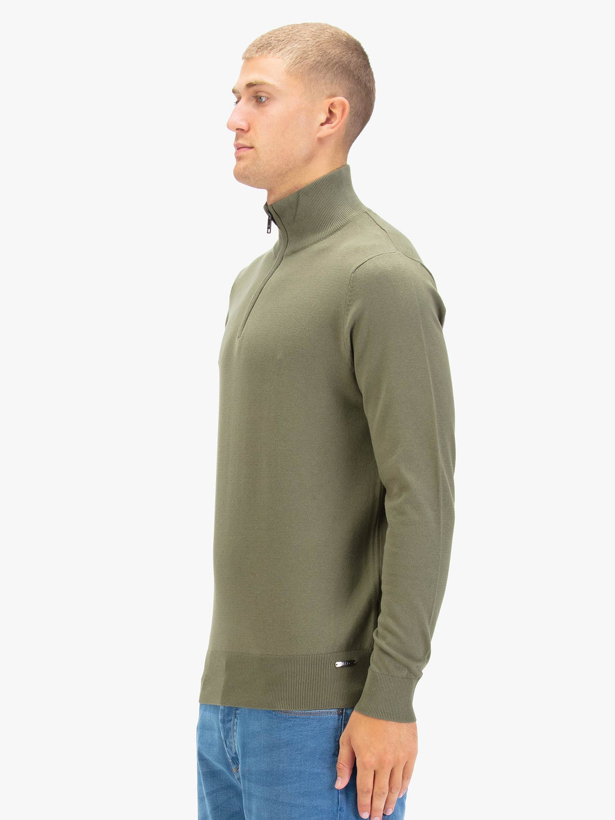Men's green jumper.