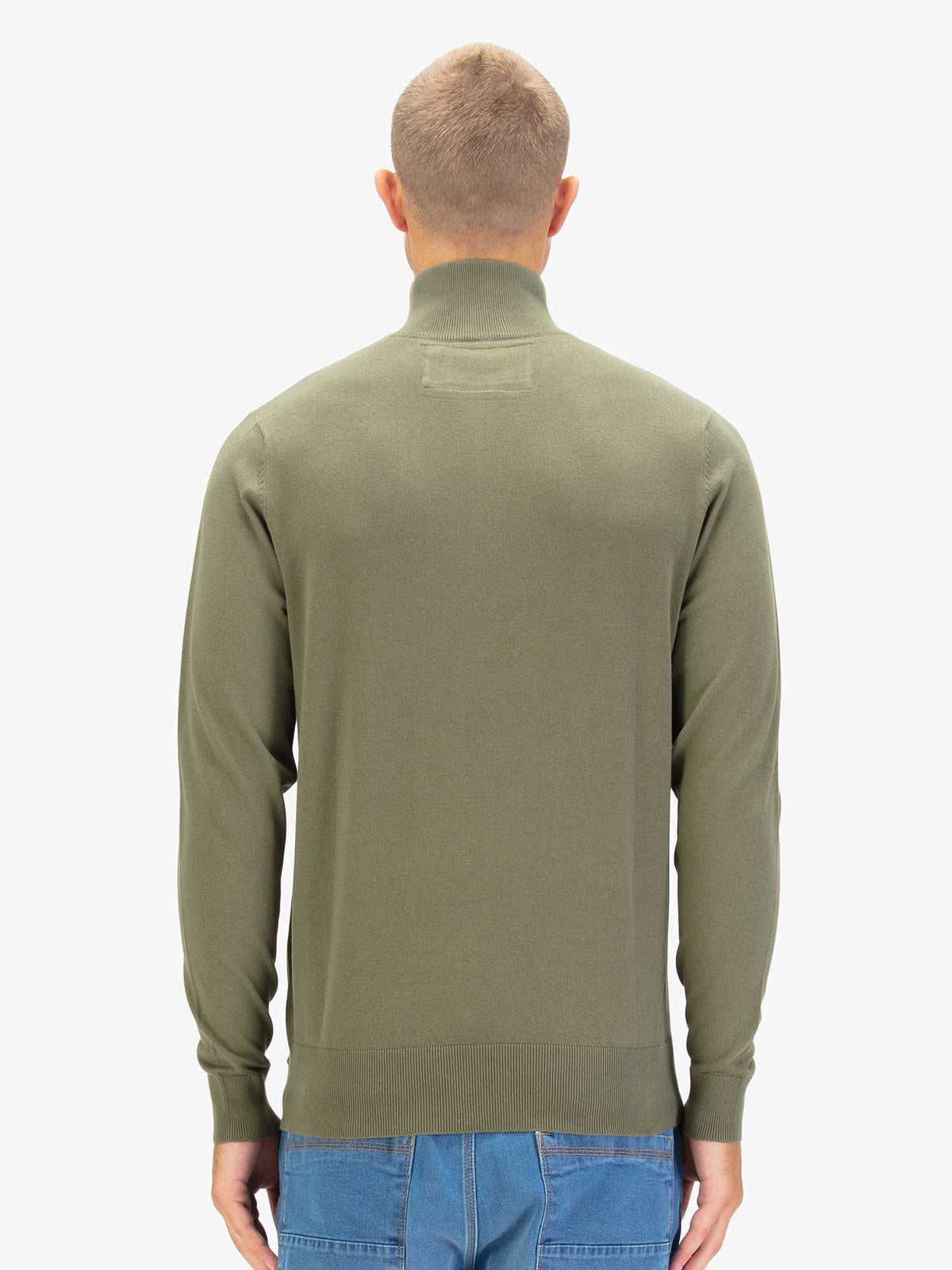 Men's green jumper.