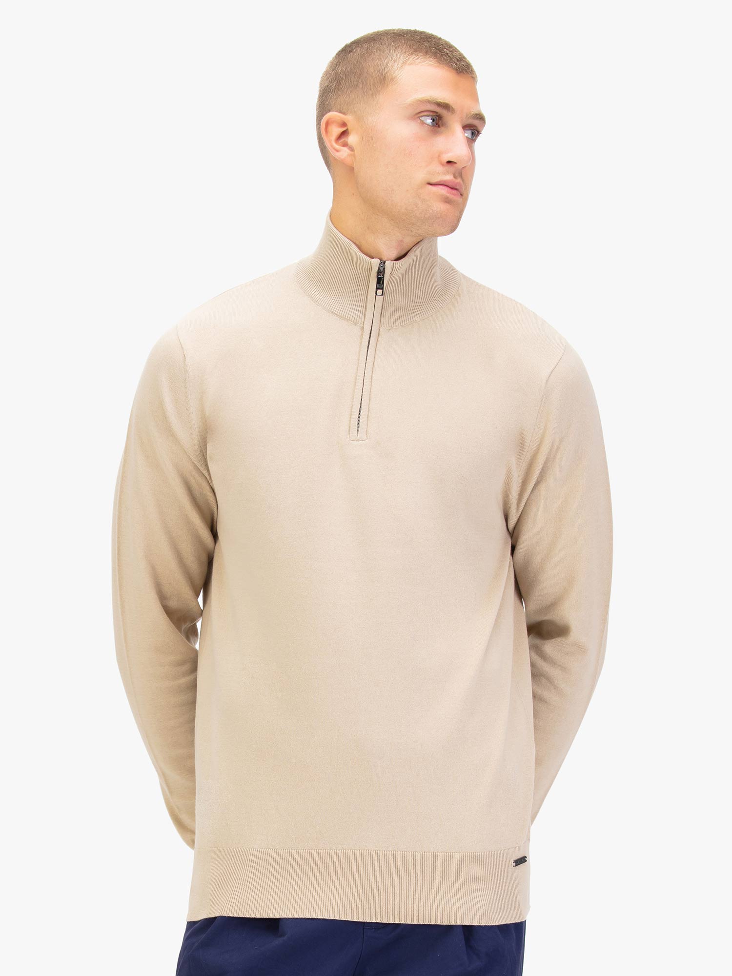 JACOB 1000 1/4 ZIP KNITTED JUMPER