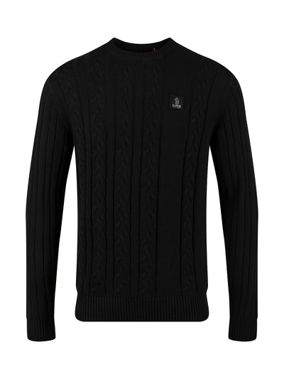 Mitcham Cable Knit Jumper - Black