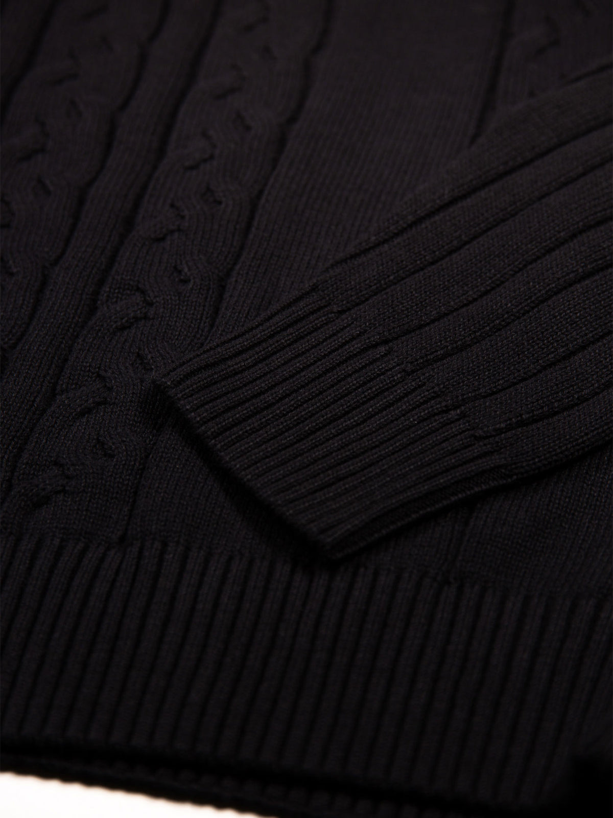 Mitcham Cable Knit Jumper - Black