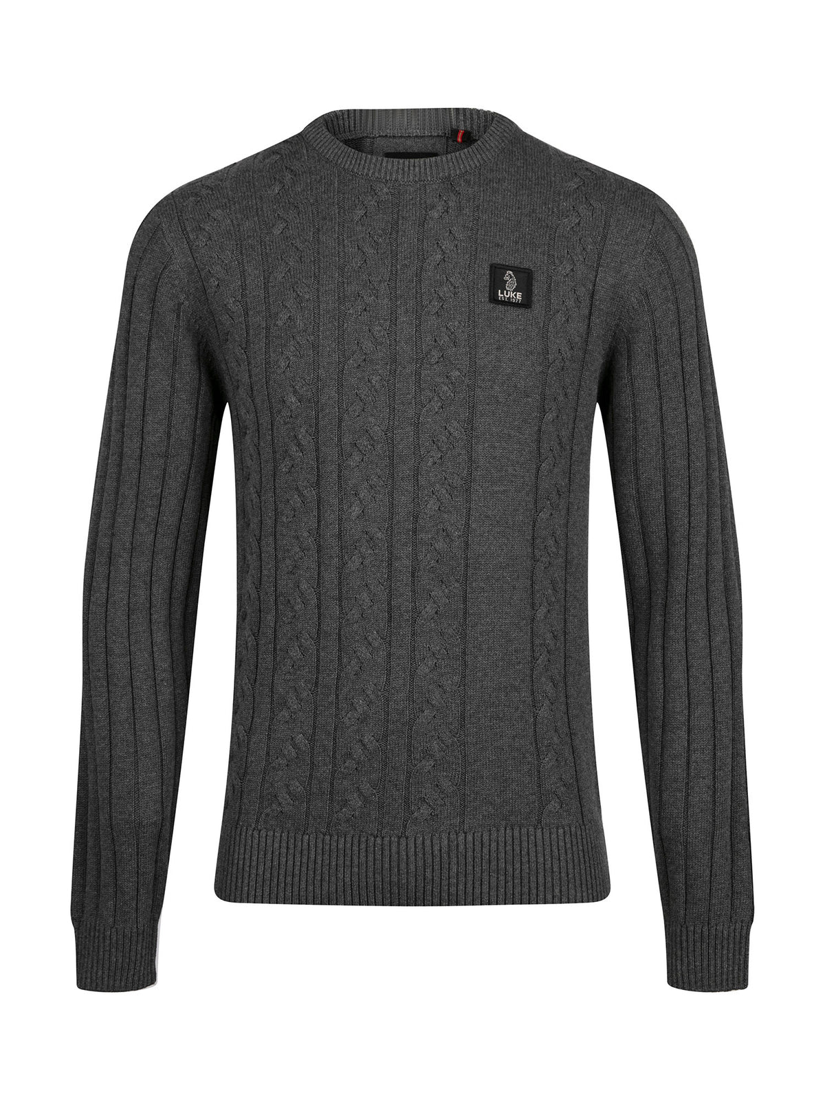 Mitcham Cable Knit Jumper - Charcoal