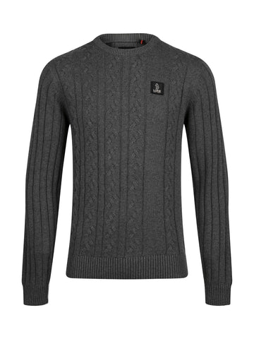 Mitcham Cable Knit Jumper - Charcoal