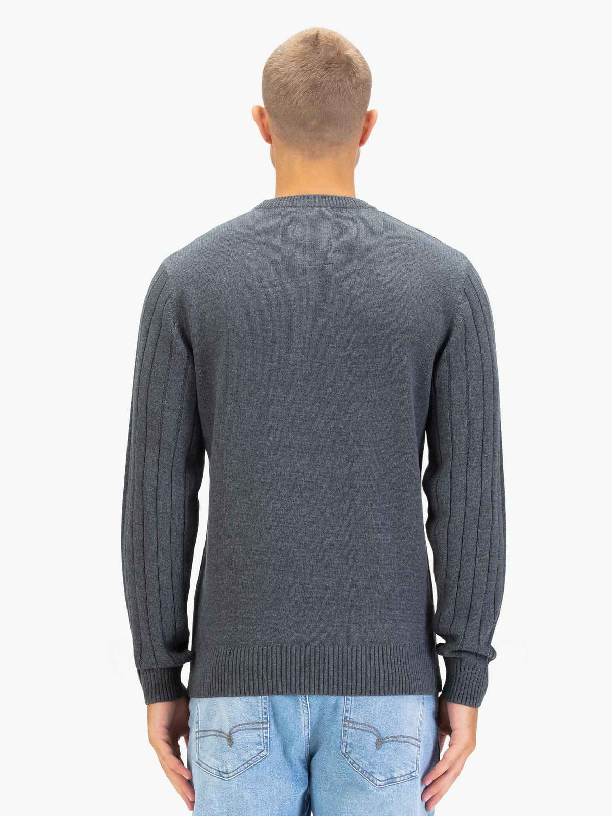 Mitcham Cable Knit Jumper - Charcoal
