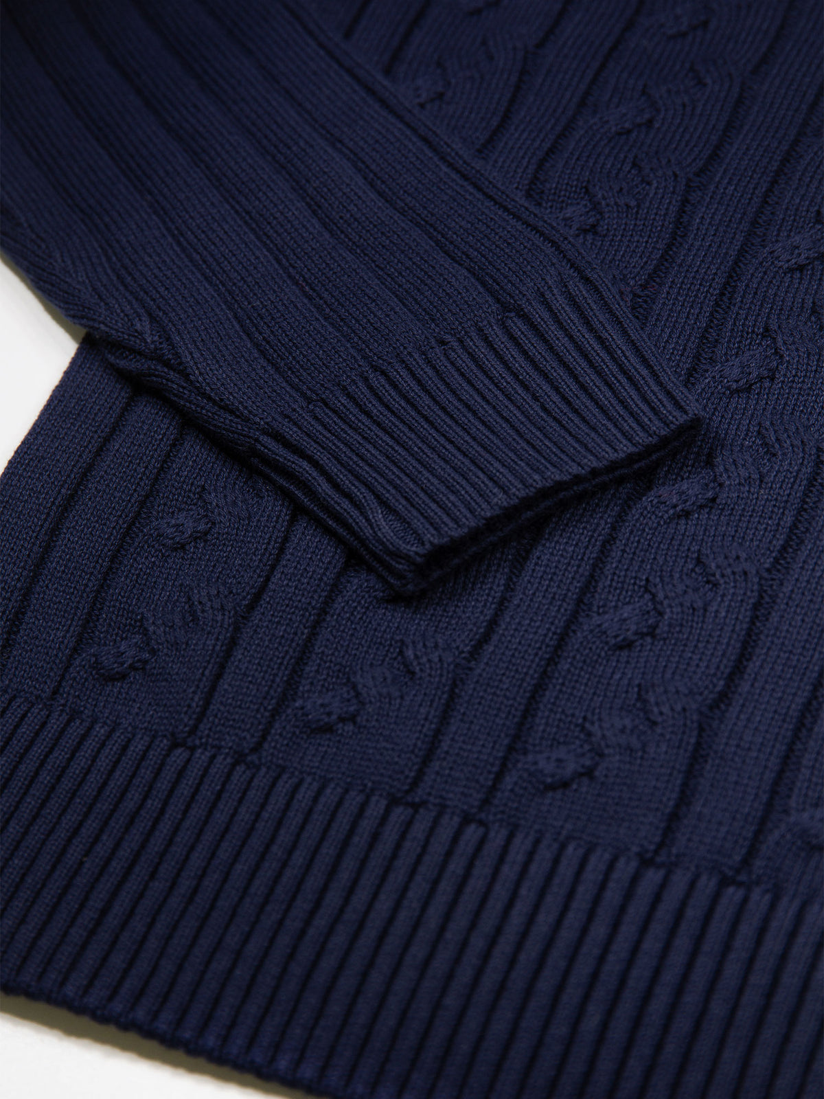 Mitcham Cable Knit Jumper - Navy