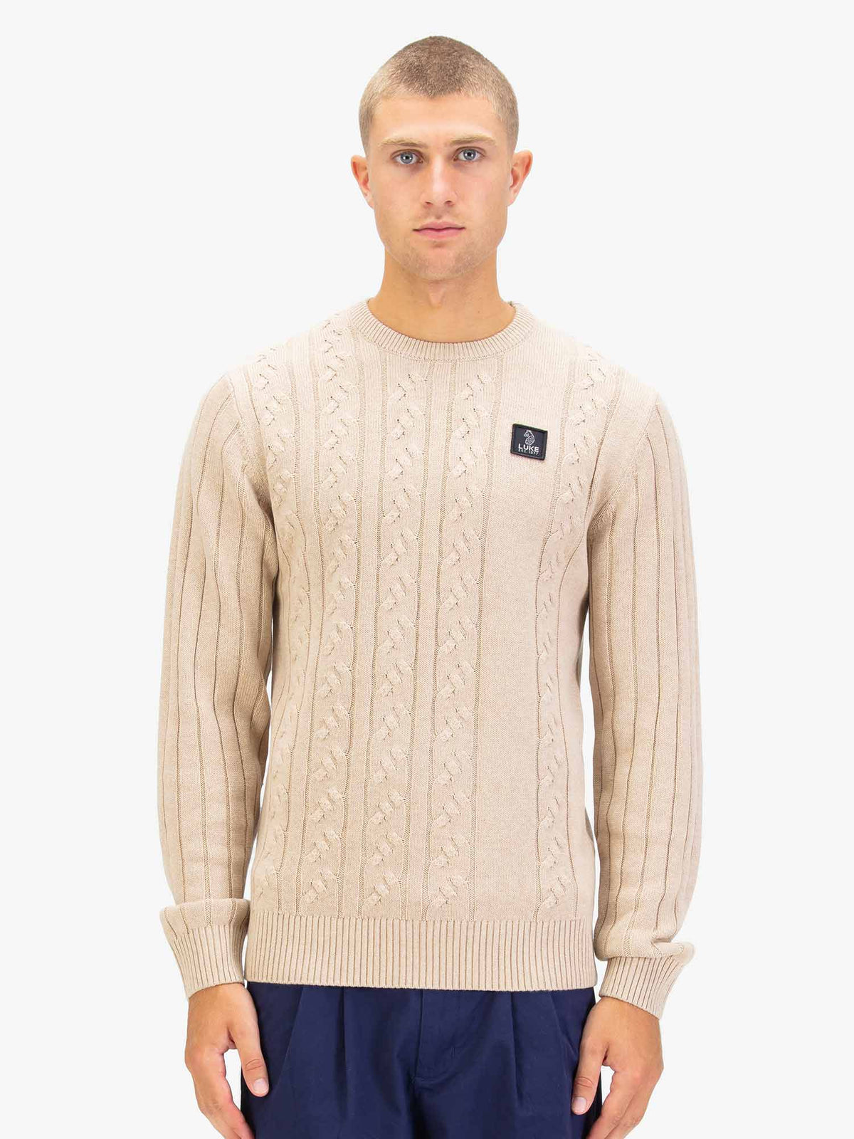 Mitcham Cable Knit Jumper - Stone