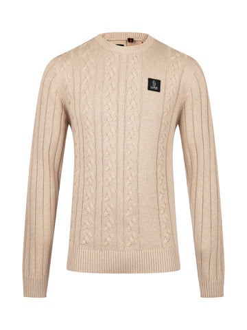 Mitcham Cable Knit Jumper - Stone