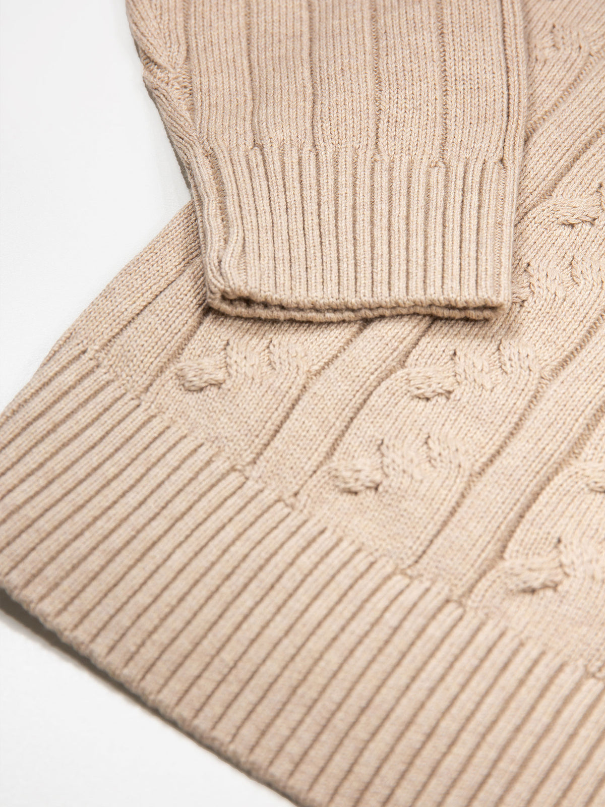 Mitcham Cable Knit Jumper - Stone