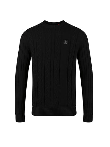 Mitcham Cable Knit Jumper - Black