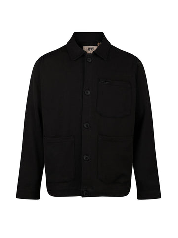 Men's black jacket.