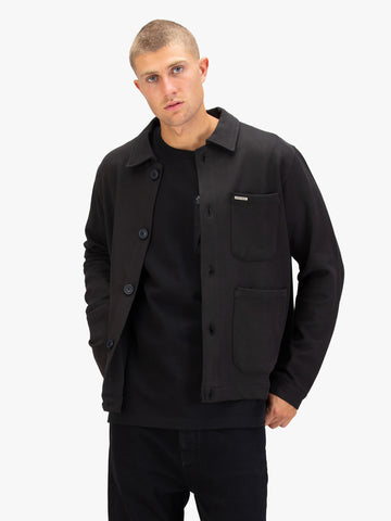 Men's black jacket.