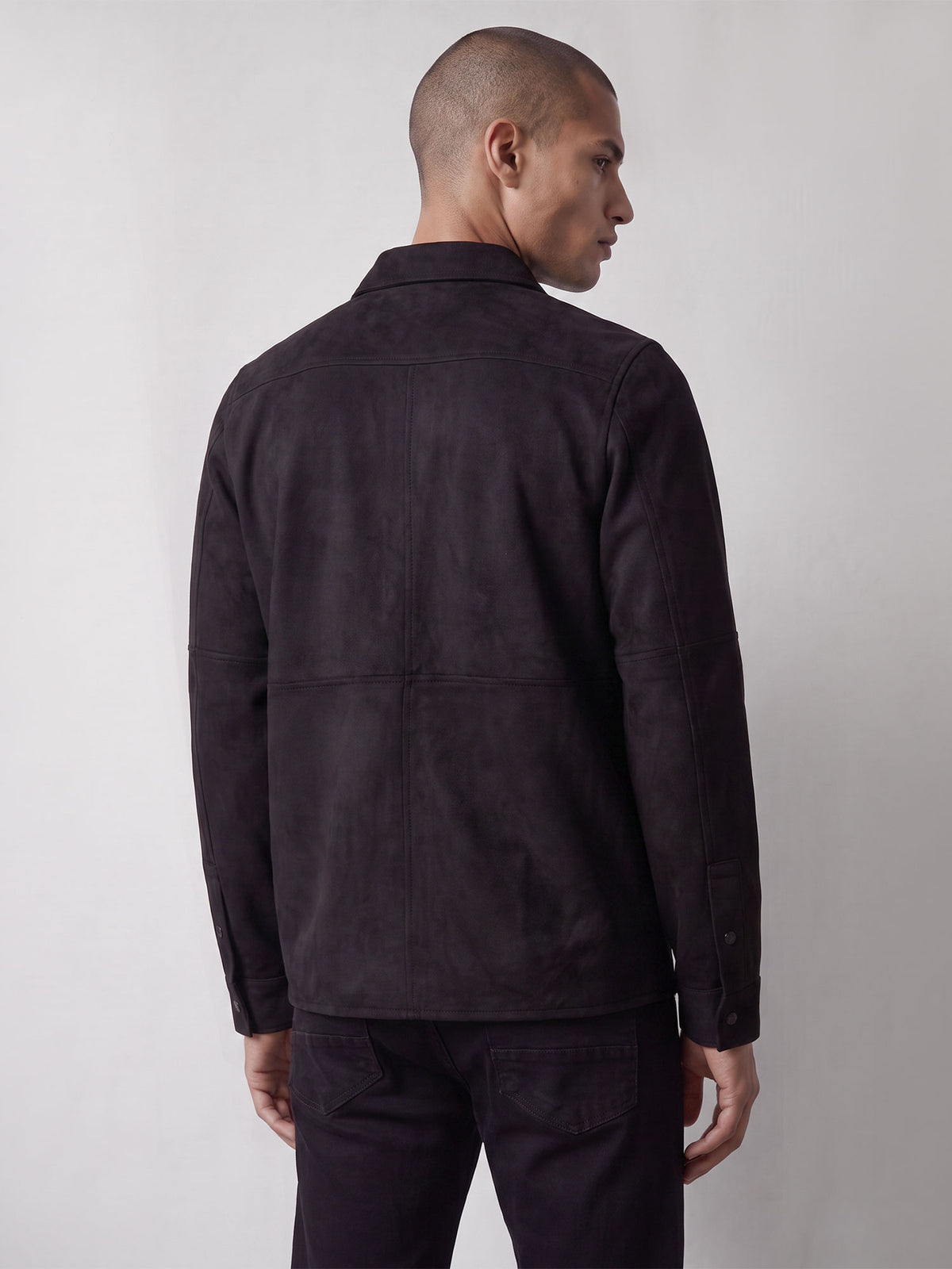 Dylan Suede Shirt - Black