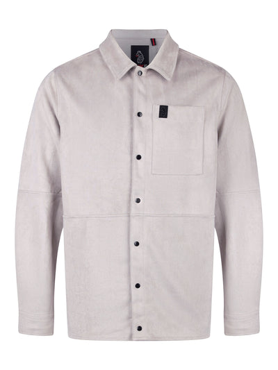 DYLAN SUEDE SHIRT - Putty