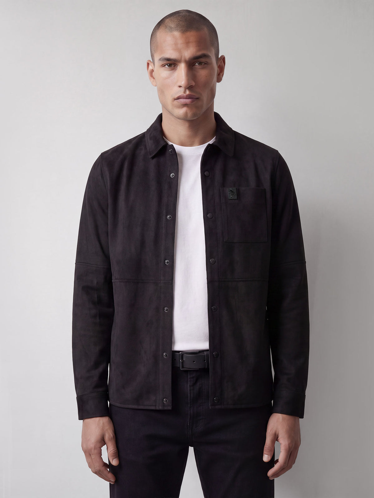 Dylan Suede Shirt - Black