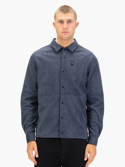 DYLAN SUEDE SHIRT - Porpoise