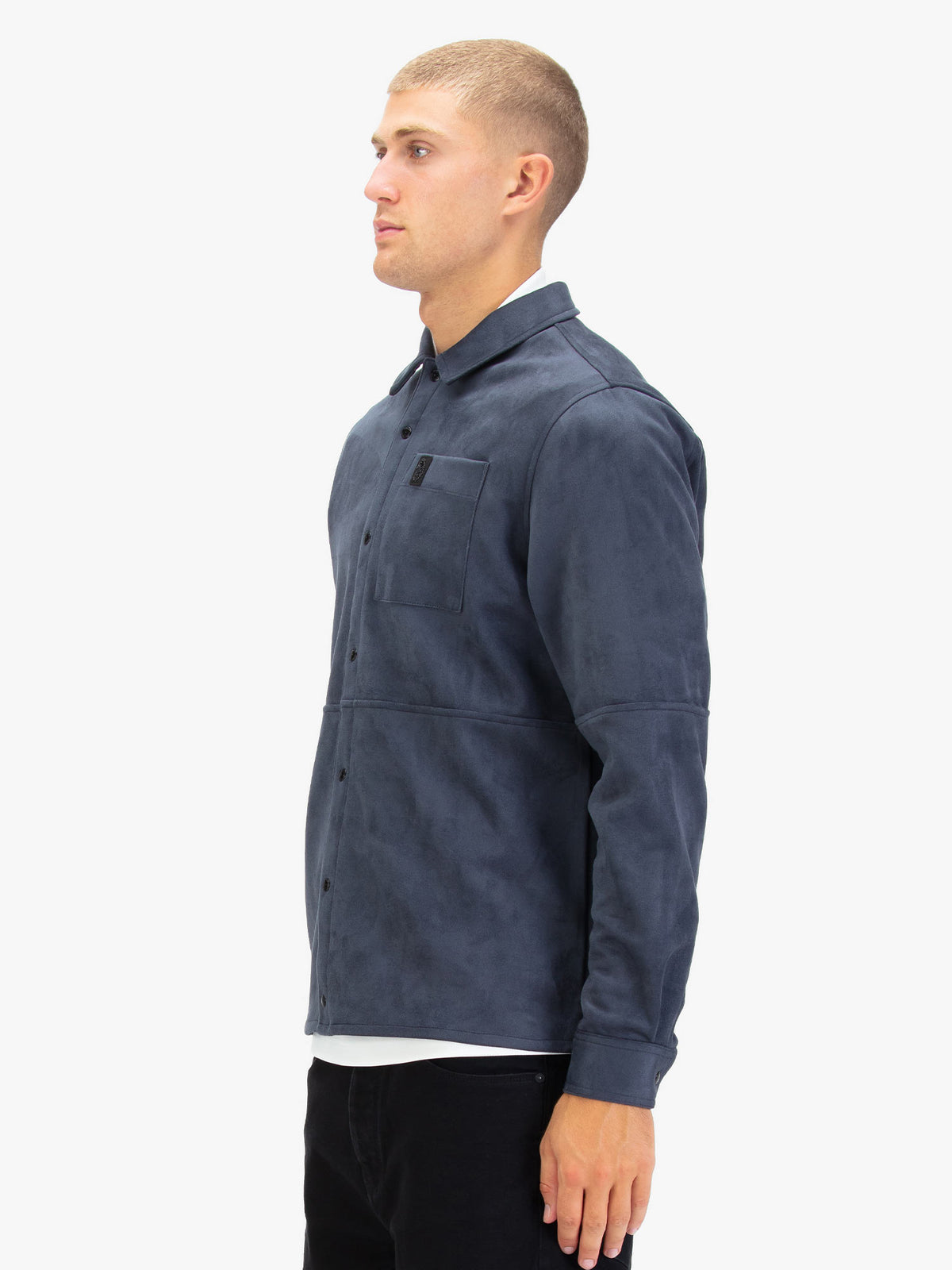 DYLAN SUEDE SHIRT - Porpoise