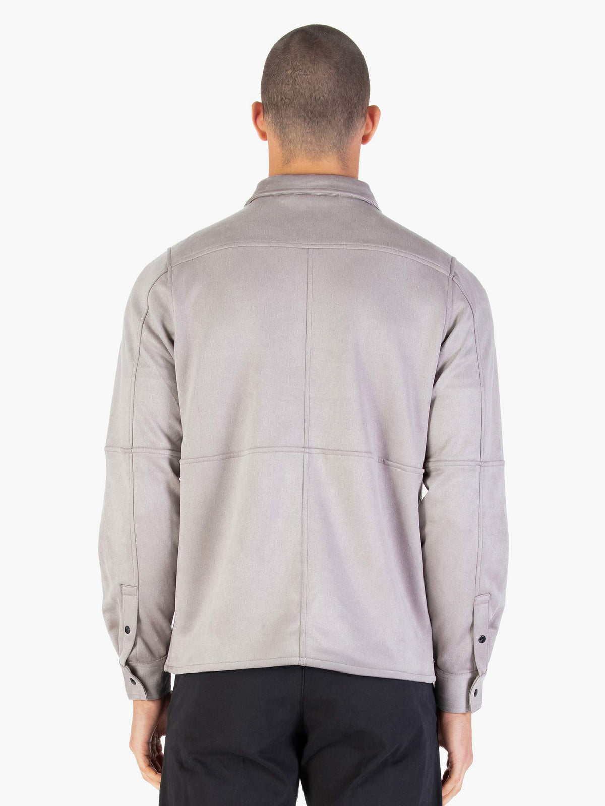 DYLAN SUEDE SHIRT - Putty