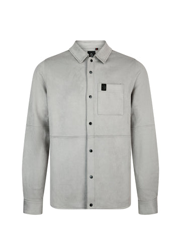 DYLAN SUEDE SHIRT - Putty