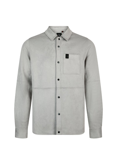 DYLAN SUEDE SHIRT - Putty