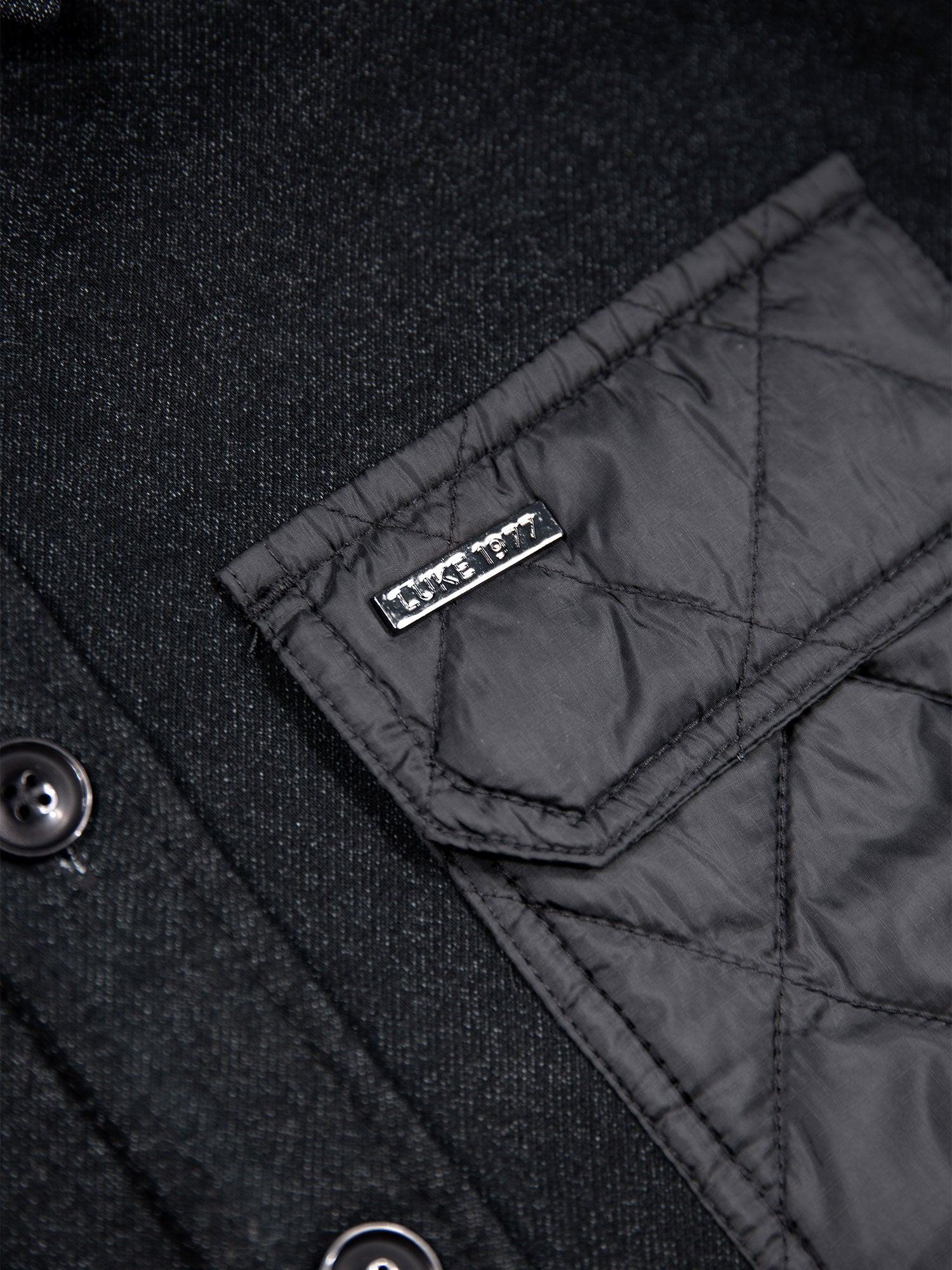 DOWN LONG SLEEVE SHIRT WITH QUILTED POCKET