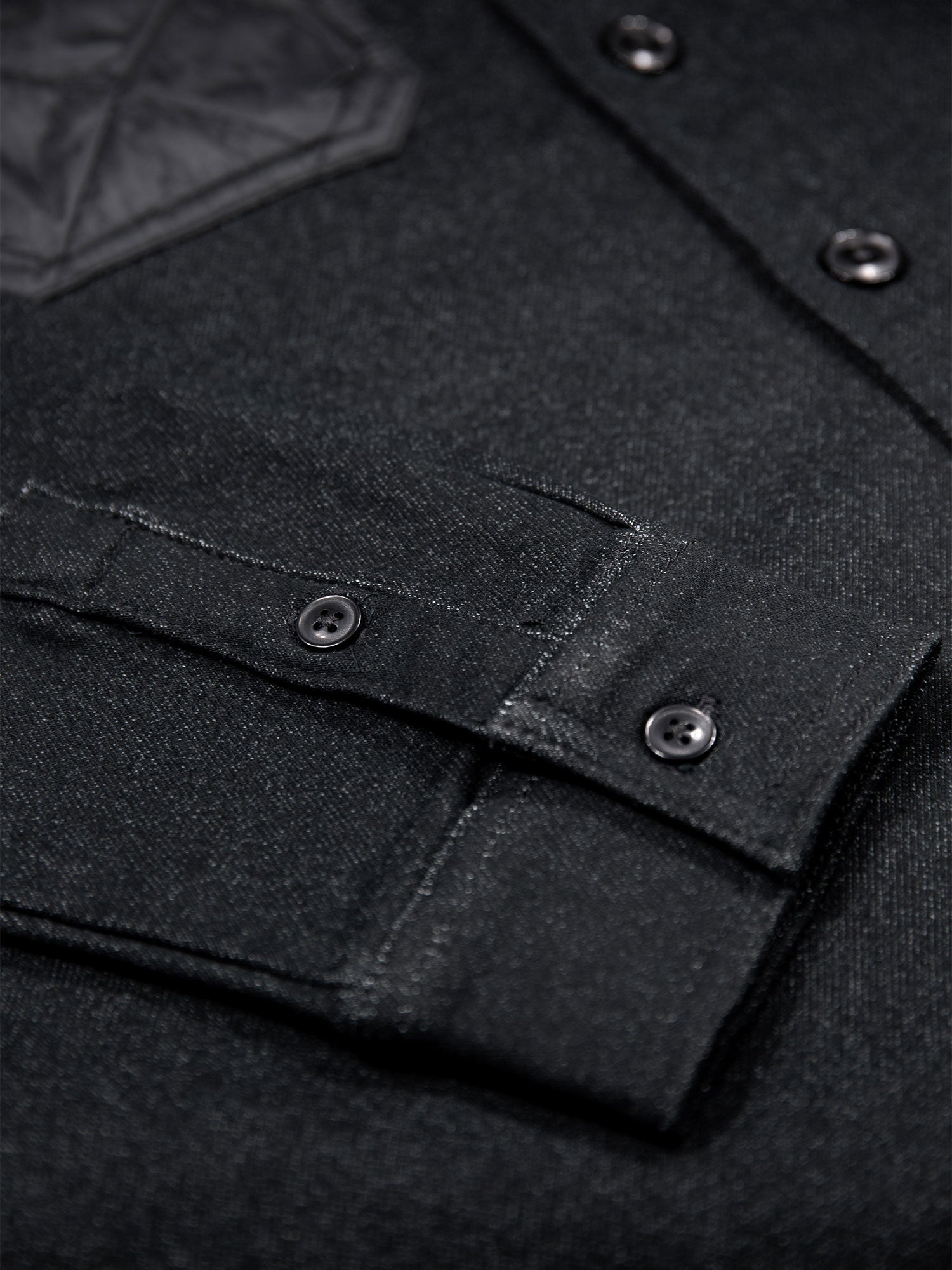 DOWN LONG SLEEVE SHIRT WITH QUILTED POCKET