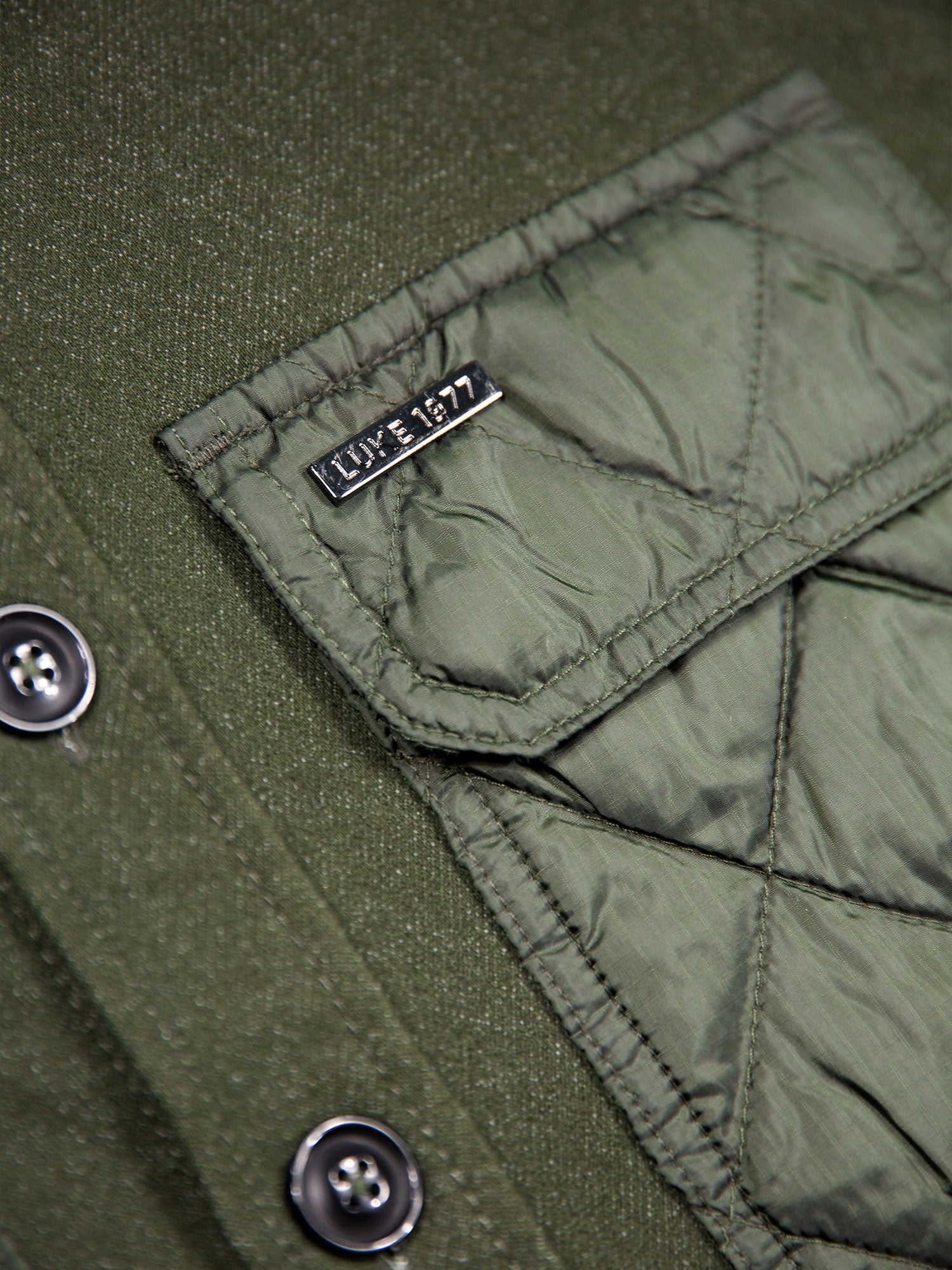 DOWN LONG SLEEVE SHIRT WITH QUILTED POCKET