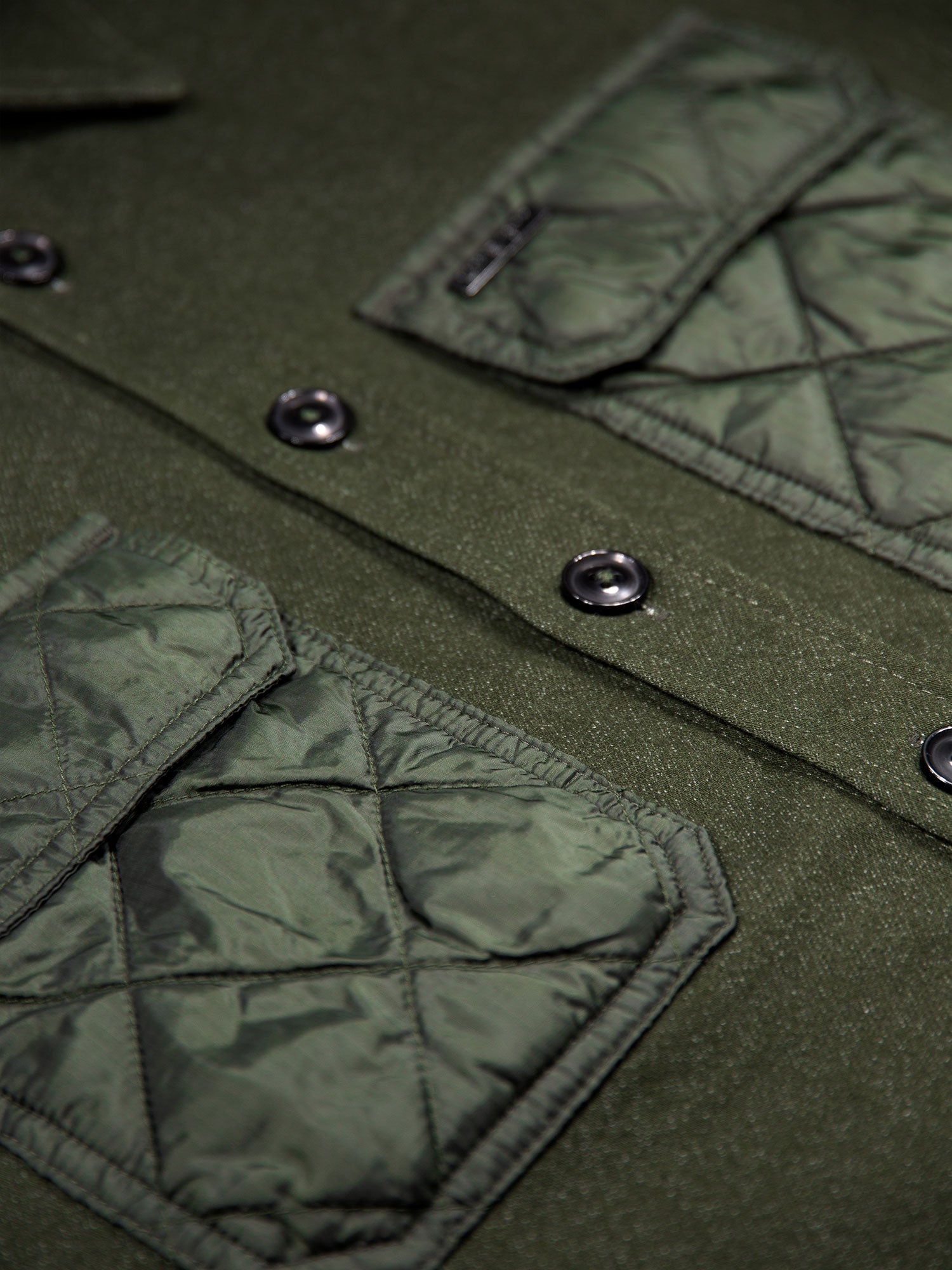 DOWN LONG SLEEVE SHIRT WITH QUILTED POCKET