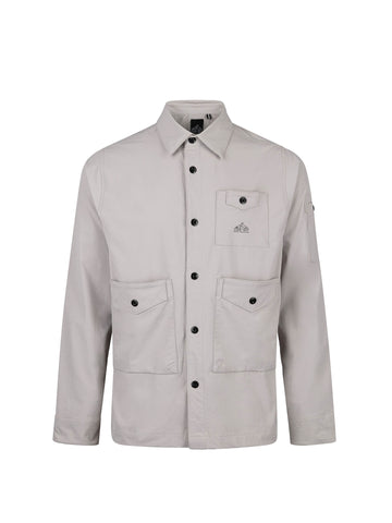 Men's grey shirt with button-up front.