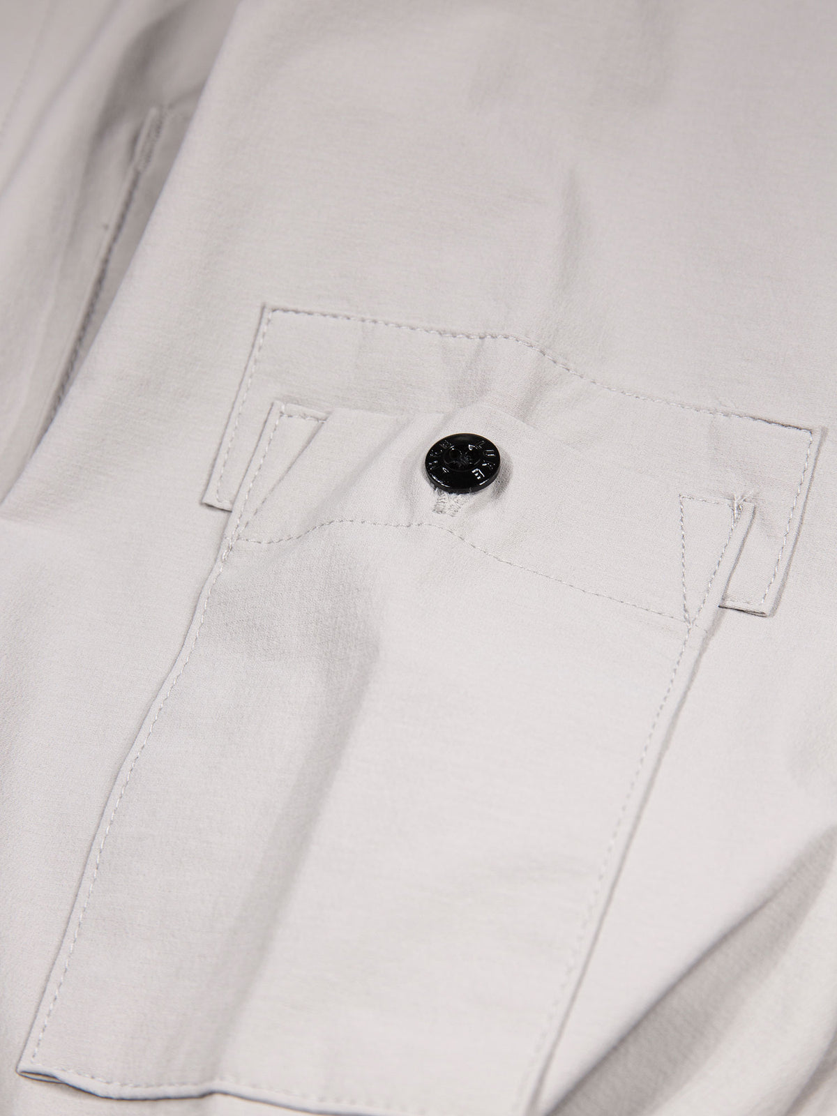 Men's grey shirt with button-up front.