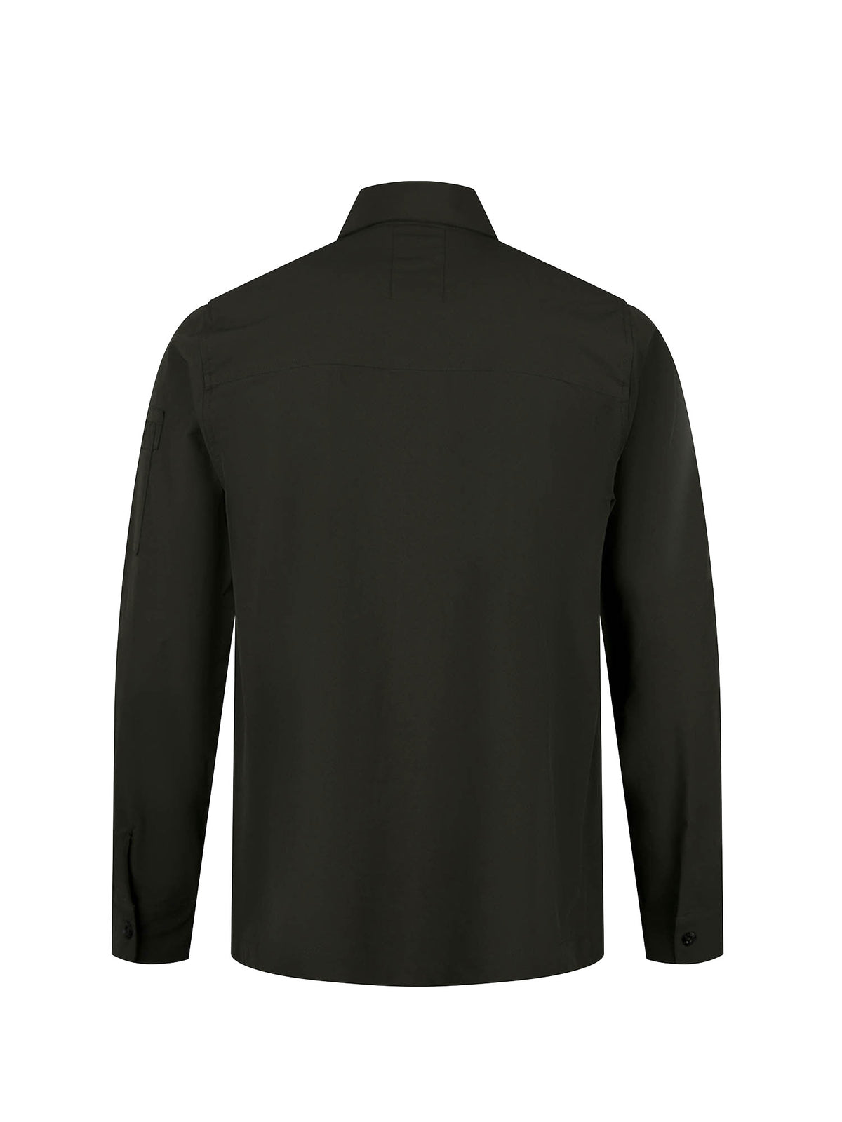 Men's green shirt with button-up front.