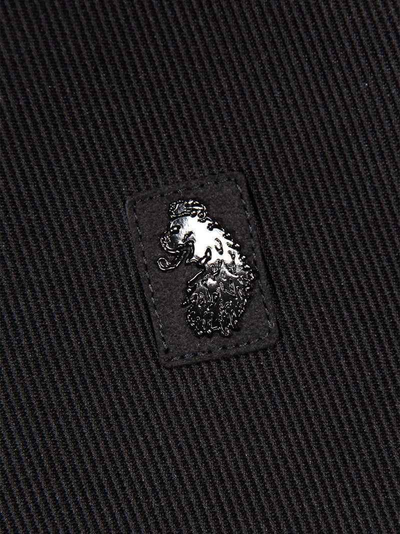 Penrith Zip Neck Polo Shirt - Black